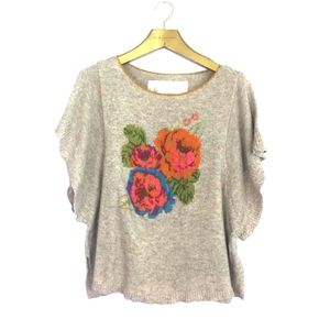 Angel Of The North Embroidered Floral Sweater